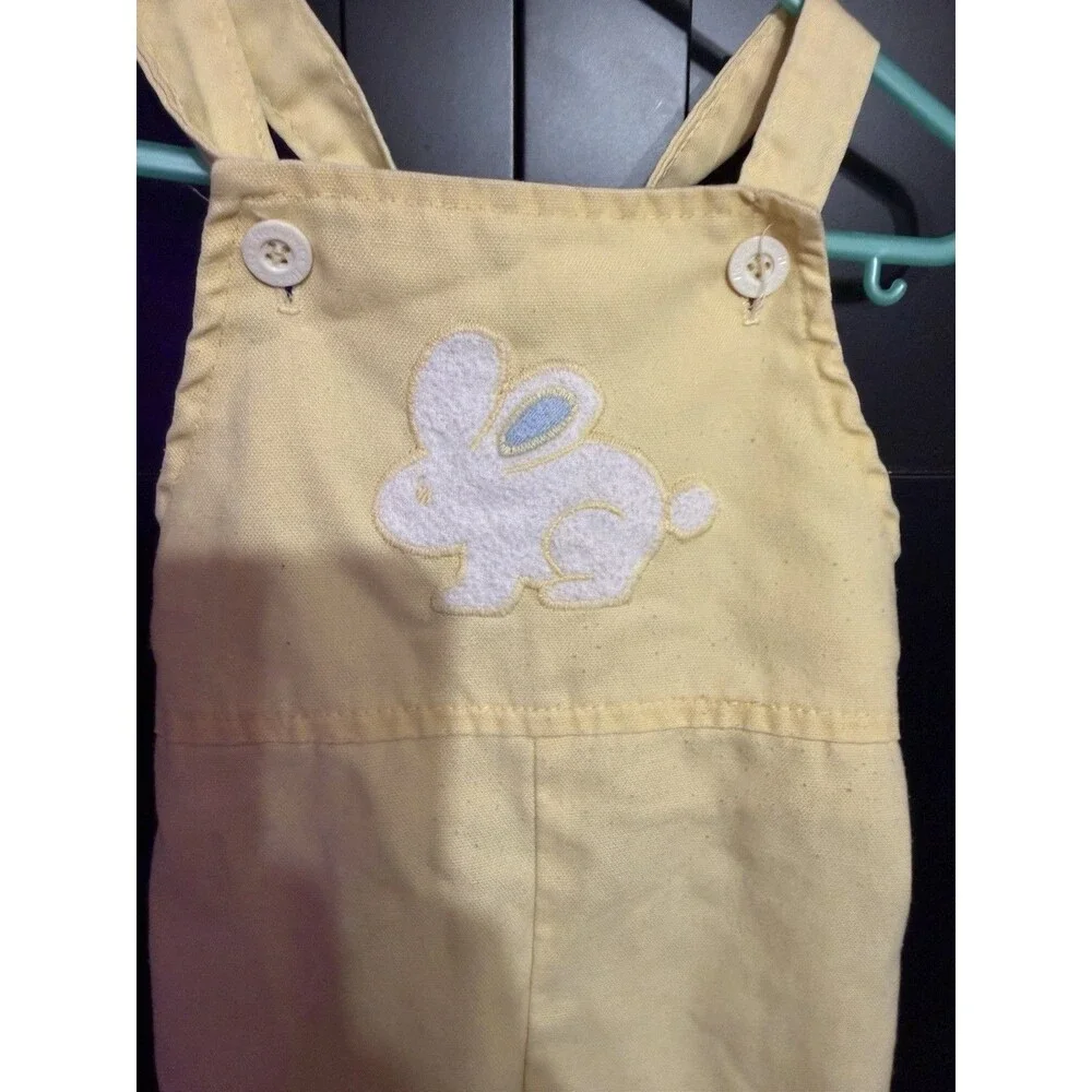 Vintage Health-Tex Baby Outfit Yellow Easter Bunny